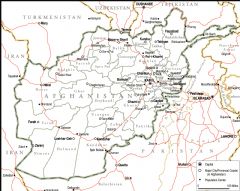 Afghanistan Political Map Full