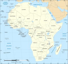 African Continent Countries Map