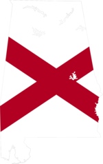 Alabama Flag Map