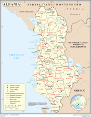 Albania Political Map