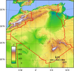 Algeria Topographic Map