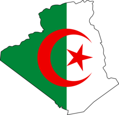 Algeria Flag Map