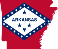 Arkansas Flag Map