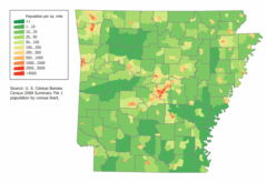 Arkansas Population Map