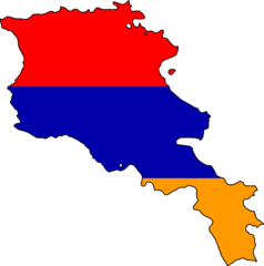 Armenia Flag Map