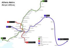 Athens Metro Map 2007