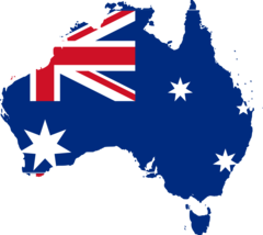 Australia Flag Map