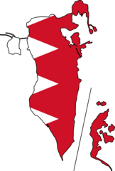 Bahrain Flag Map