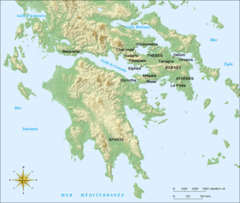 Battle of Delium General Map Fr