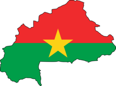 Burkina Faso Flag Map