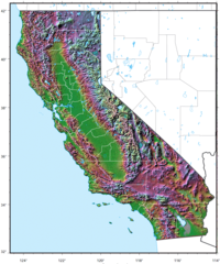 California Relief Map