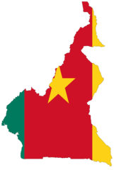 Cameroon Flag Map