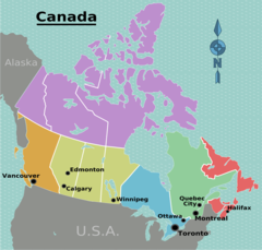 Canada Regions Map