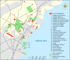 Carthage Archaeological Sites Map Fr