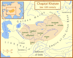 Chagatai Khanate Map