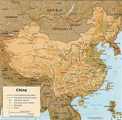 China Physical Map