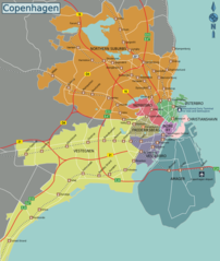 Copenhagen Districts Map