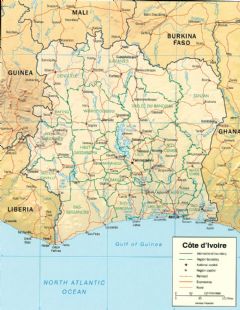 Cote Divoire Map