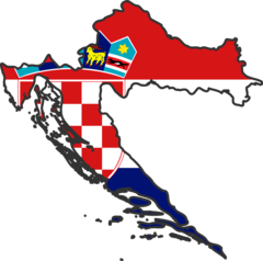 Croatia Flag Map