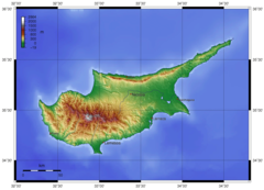 Cyprus Topo Map