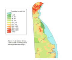 Delaware Population Map