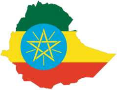 Ethiopia Flag Map