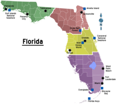 Florida Regions Map With Cities