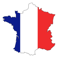 France Flag Map