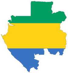 Gabon Flag Map