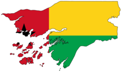 Guinea Bissau Flag Map