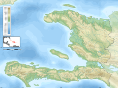 Haiti Blank Map With Topography