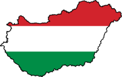 Hungary Flag Map