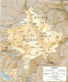 Kosovo Physical Map