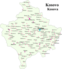 Kosovo Municipalities Map