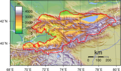 Kyrgyzstan Topography