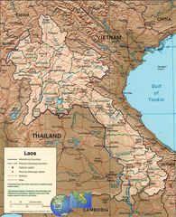 Laos Physical Map