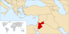 Location of Jordan