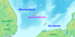 Location of Liancourt Rocks