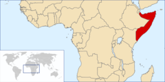 Location of Somalia