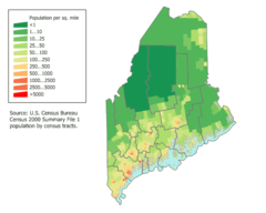 Maine Population Map