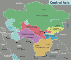 Map of Central Asia