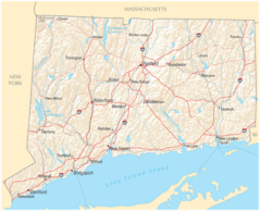 Map of Connecticut Na Cropp