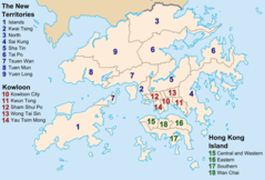 Map of Hong Kong Territories