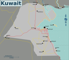 Map of Kuwait