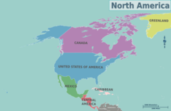 Map of North America