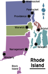 Map of Rhode Island Regions