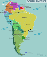 Map of South America