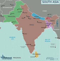 Map of South Asia