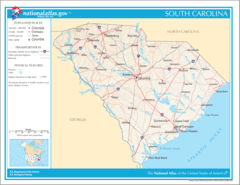 Map of South Carolina Na