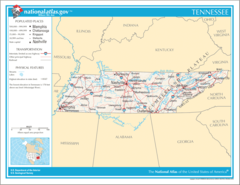 Map of Tennessee Na